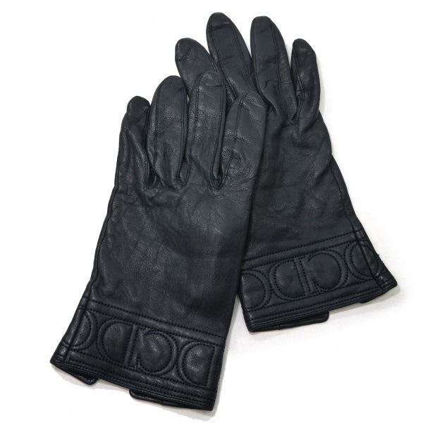 Old Dior　CDロゴ レザー手袋（黒）