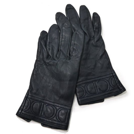 Old Dior　CDロゴ レザー手袋（黒）