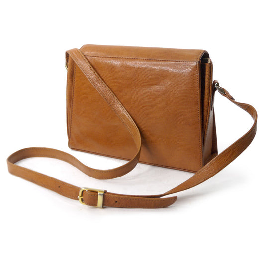 Old Dior　レア!!リザード台形フォルムショルダー（キャメル）