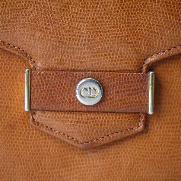 Old Dior　レア!!リザード台形フォルムショルダー（キャメル）