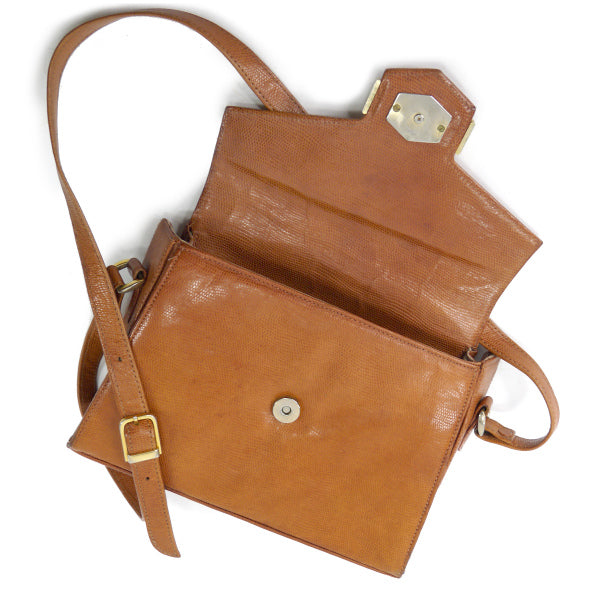 Old Dior　レア!!リザード台形フォルムショルダー（キャメル）