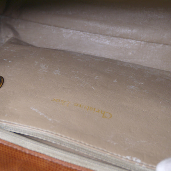 Old Dior　レア!!リザード台形フォルムショルダー（キャメル）