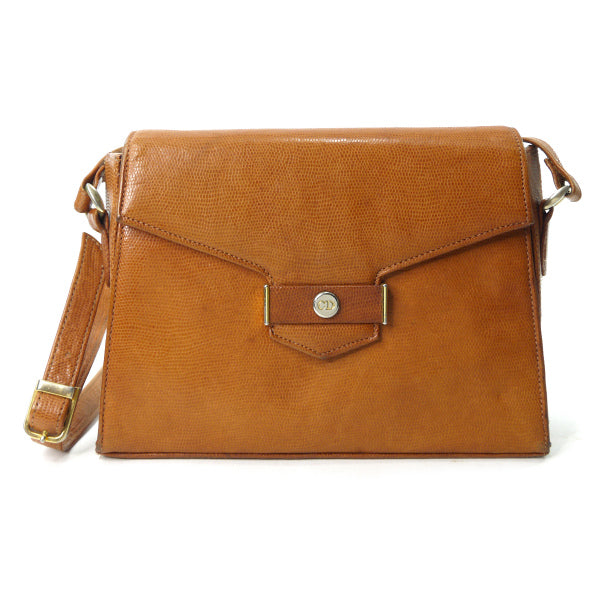 Old Dior　レア!!リザード台形フォルムショルダー（キャメル）