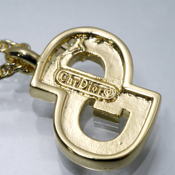 C.Dior　ラインストーンロゴブレスレット（ゴールド）