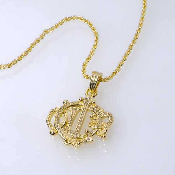 C.Dior　エンブレムロゴ ネックレス（ゴールド）