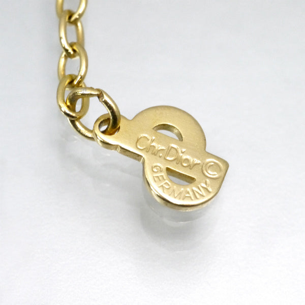 C.Dior ロゴ入りネックレス（ジルコニア×ブラック）