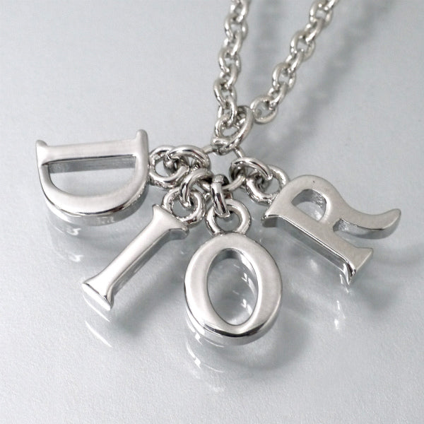 C.Dior ミニロゴチャームネックレス（シルバー）