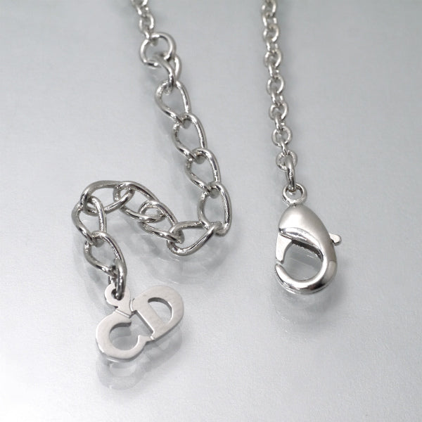 C.Dior ミニロゴチャームネックレス（シルバー）