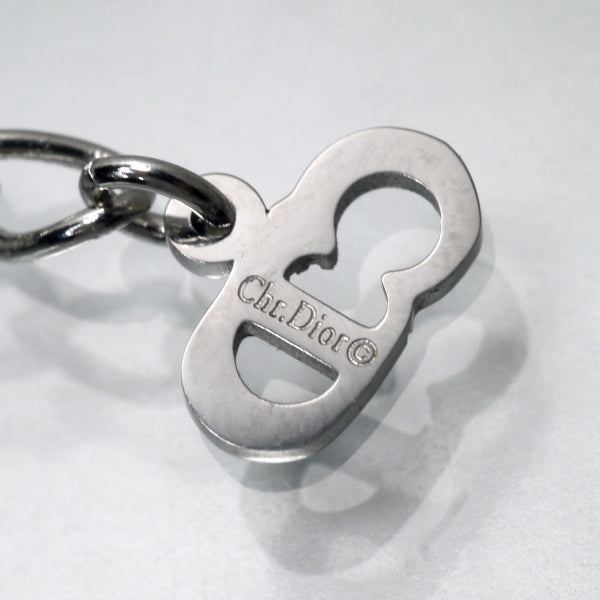 C.Dior ミニロゴチャームネックレス（シルバー）
