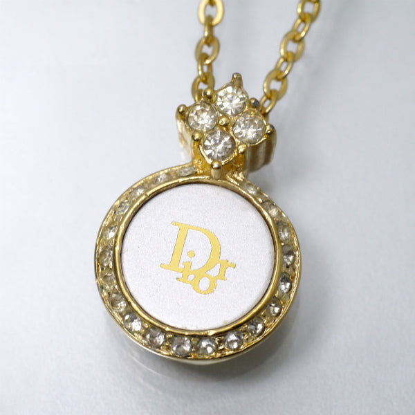 C.Dior ロゴ入りラウンドネックレス（ジルコニア×ゴールド）