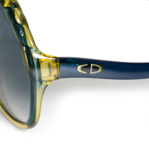 Old Dior ロープデザイン 70sサングラス（ブルー系）