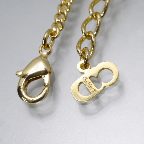 C.Dior　南京錠モチーフロゴネックレス（ゴールド）
