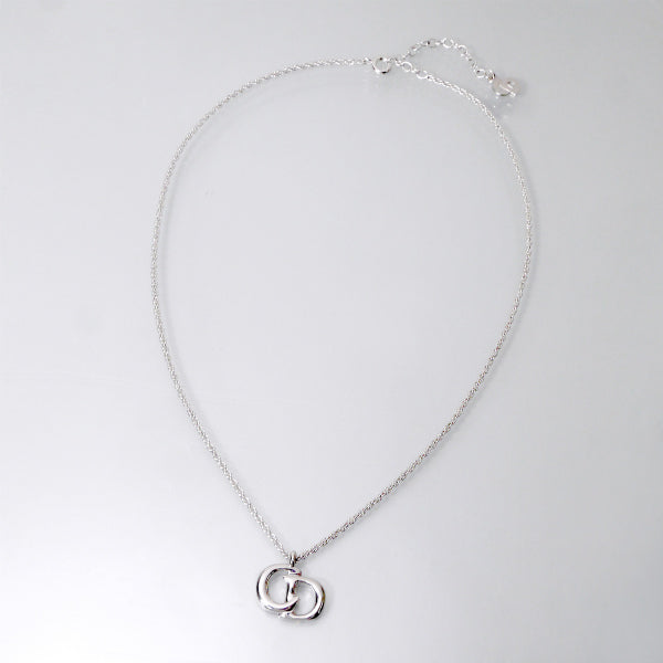 C.Dior CDロゴネックレス（シルバー）