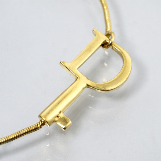 C.Dior　キーデザインロゴブレスレット（ゴールド）