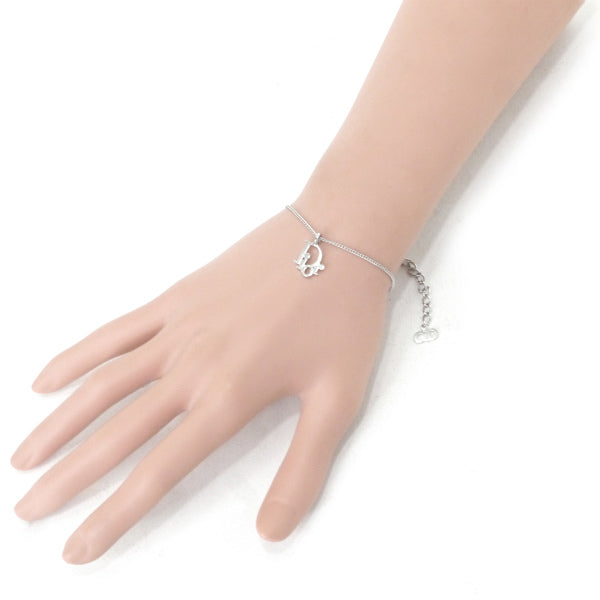 C.Dior　ロゴチャームブレスレット（シルバー）