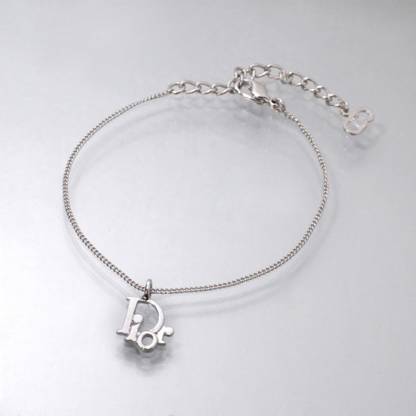 C.Dior　ロゴチャームブレスレット（シルバー）