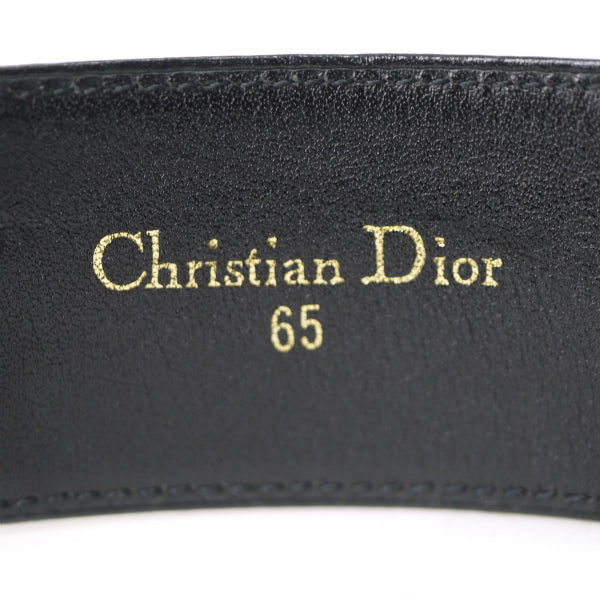 Old Dior　ロゴバックル レザーウエストベルト（黒）
