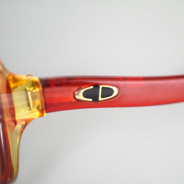 Old Dior ロープデザイン 70sサングラス（赤×黄）