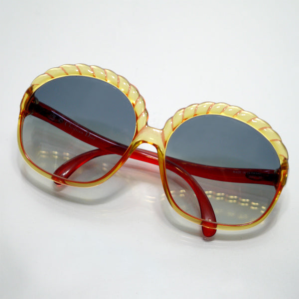 Old Dior ロープデザイン 70sサングラス（赤×黄）
