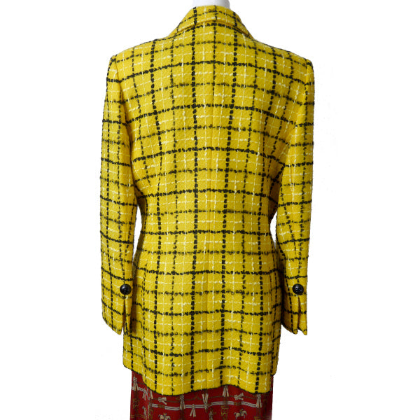 Old Dior　チェックツイードジャケット（イエロー）