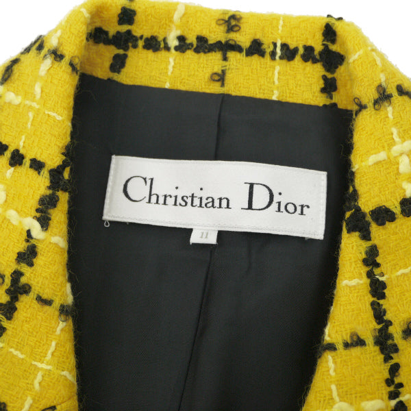 Old Dior　チェックツイードジャケット（イエロー）