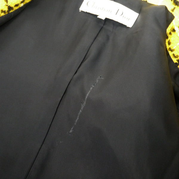 Old Dior　チェックツイードジャケット（イエロー）