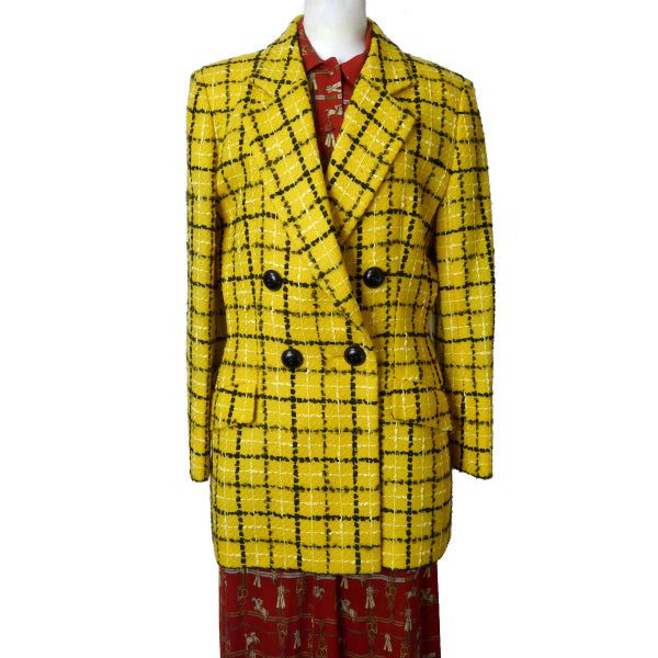 Old Dior　チェックツイードジャケット（イエロー）