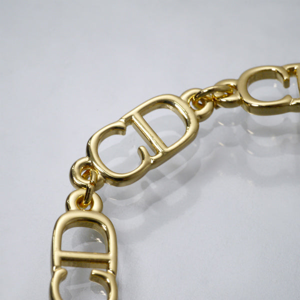 C.Dior　ロゴチェーンブレスレット（ゴールド）
