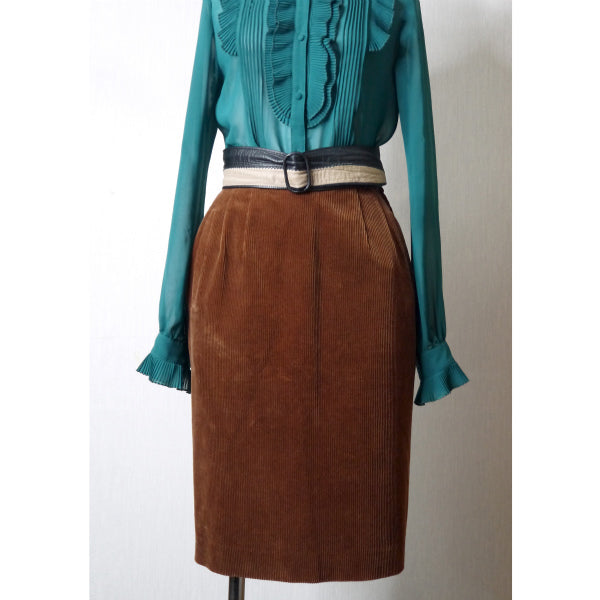 Old Dior　バイカラー レザーウエストベルト（黒/ベージュ）