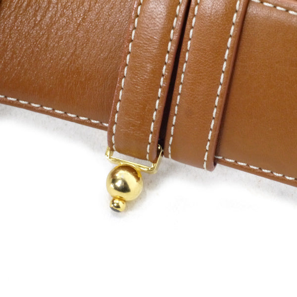 OLD Dior Dバックル スタッズレザーベルト（茶）