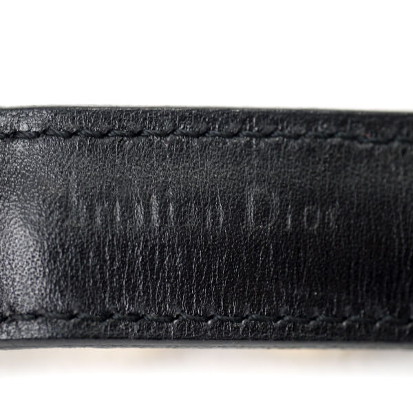 Old Dior　レザーチェーン ウエストベルト（黒）