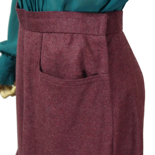 Old Dior メランジ スカーチョパンツ（ワインレッド）