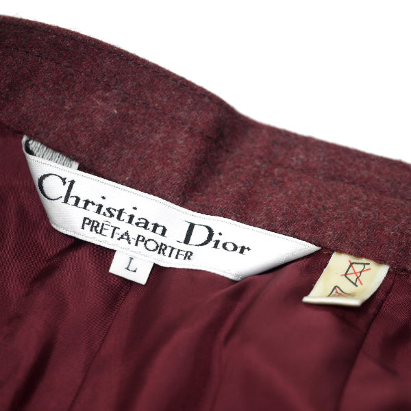 Old Dior メランジ スカーチョパンツ（ワインレッド）