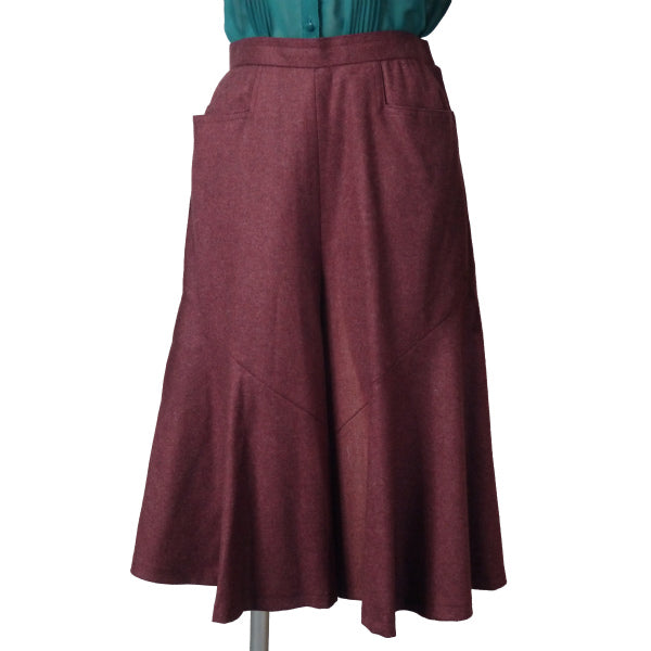 Old Dior メランジ スカーチョパンツ（ワインレッド）