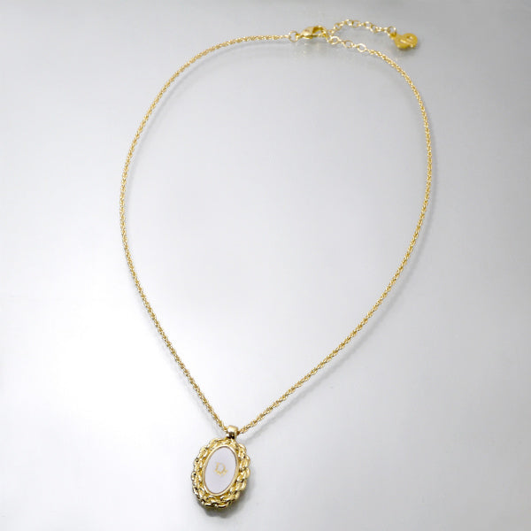 C.Dior ツイストロゴプレートネックレス（ゴールド）