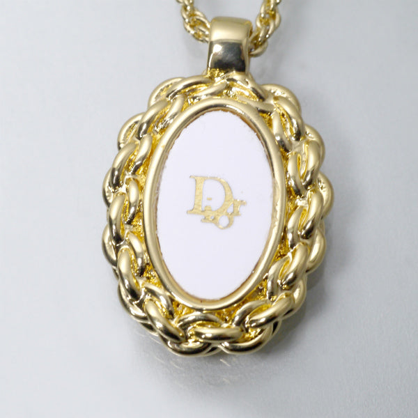C.Dior ツイストロゴプレートネックレス（ゴールド）