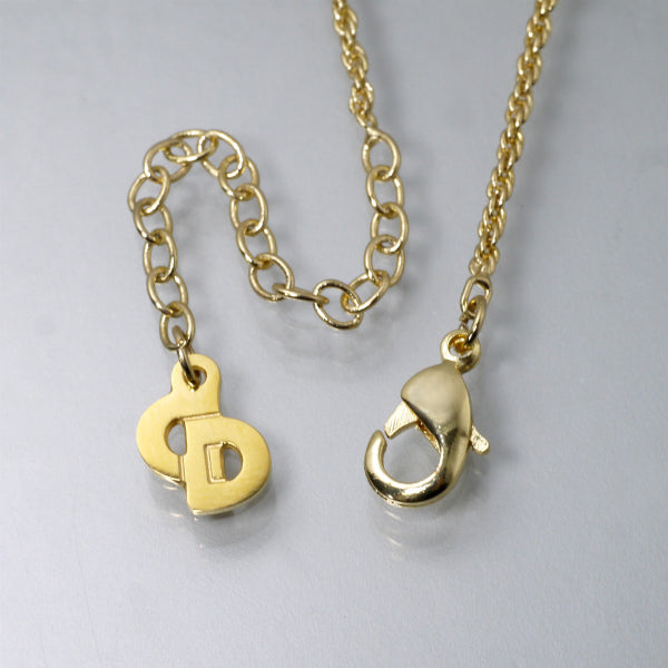 C.Dior ツイストロゴプレートネックレス（ゴールド）