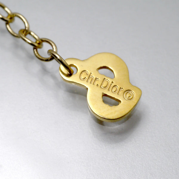 C.Dior ツイストロゴプレートネックレス（ゴールド）