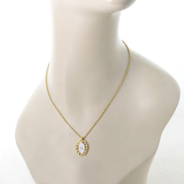 C.Dior ツイストロゴプレートネックレス（ゴールド）