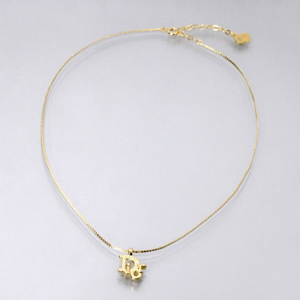 C.Dior ロゴモチーフネックレス（ゴールド）