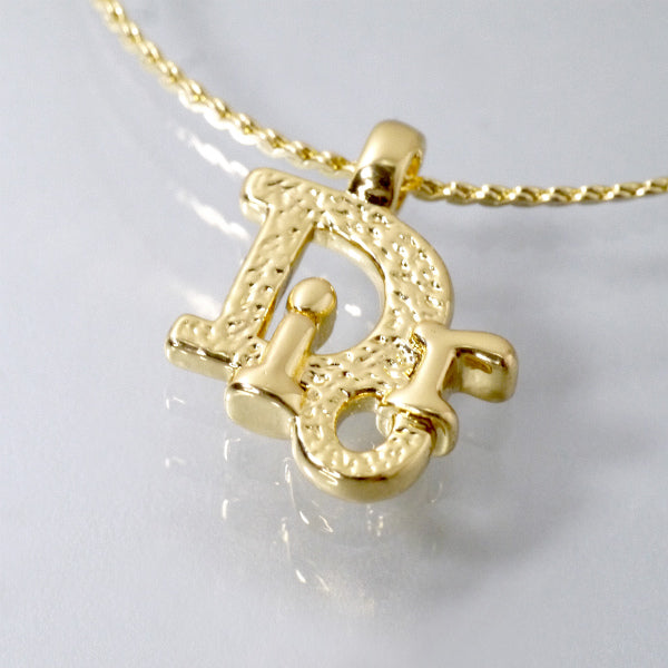 C.Dior ロゴモチーフネックレス（ゴールド）