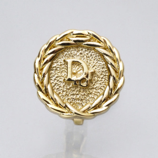 C.Dior　ラウンドロゴイヤリング（ゴールド）