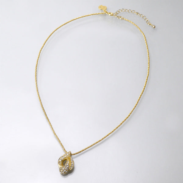 OLD Dior　ラインストーンモチーフネックレス（ゴールド）