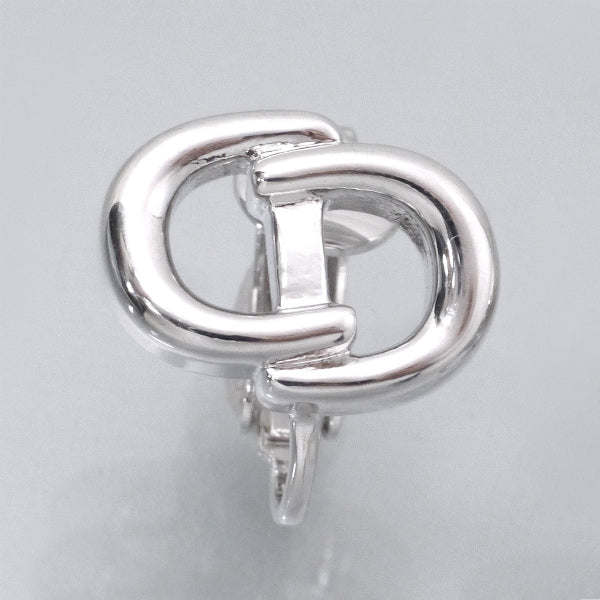 C.Dior　ロゴプレートイヤリング（シルバー）