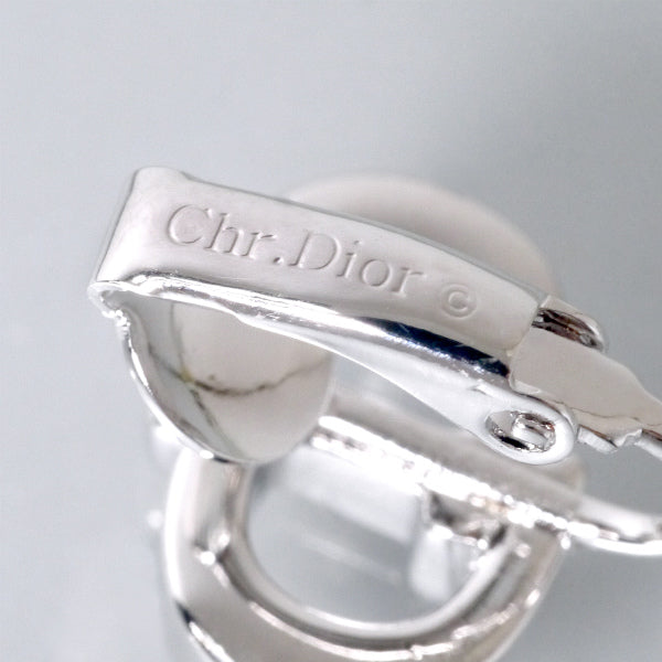 C.Dior　ロゴプレートイヤリング（シルバー）