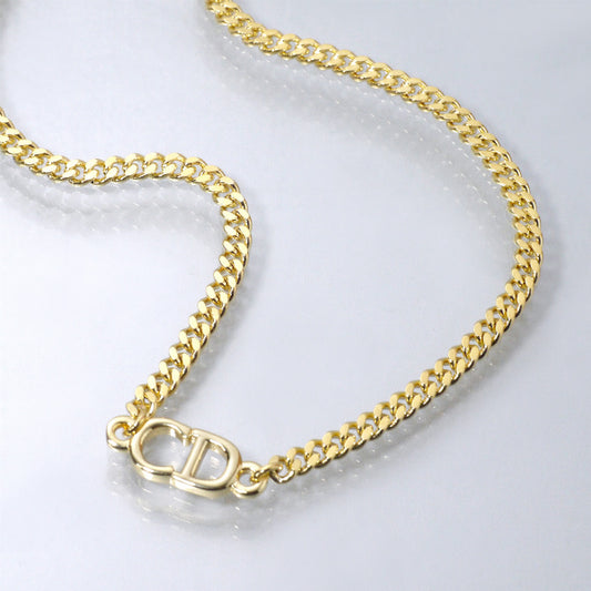 C.Dior CDロゴチェーンネックレス（ゴールド）