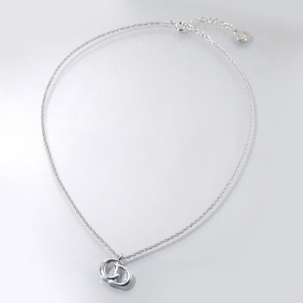 C.Dior CDロゴネックレス（シルバー）