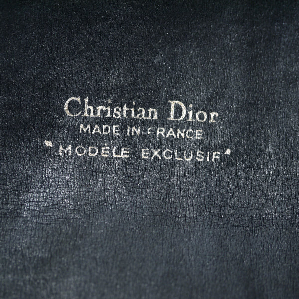 OLD Dior　トロッター柄 ドラム型ミニボストン（青）