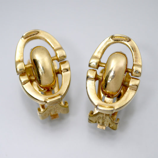 C.Dior　オーバル カットアウトイヤリング（ゴールド）