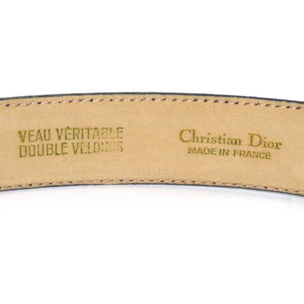 Old Dior　ロゴバックルレザーベルト（濃紺）